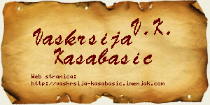 Vaskrsija Kasabašić vizit kartica